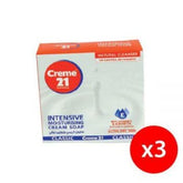 Creme 21 Intensive Moisturising Cream Soap 3x125gm saffronskins.com